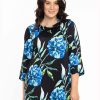 Grote Maten Mode Yoek | Yoek Tunic Flare Aquarel 144539