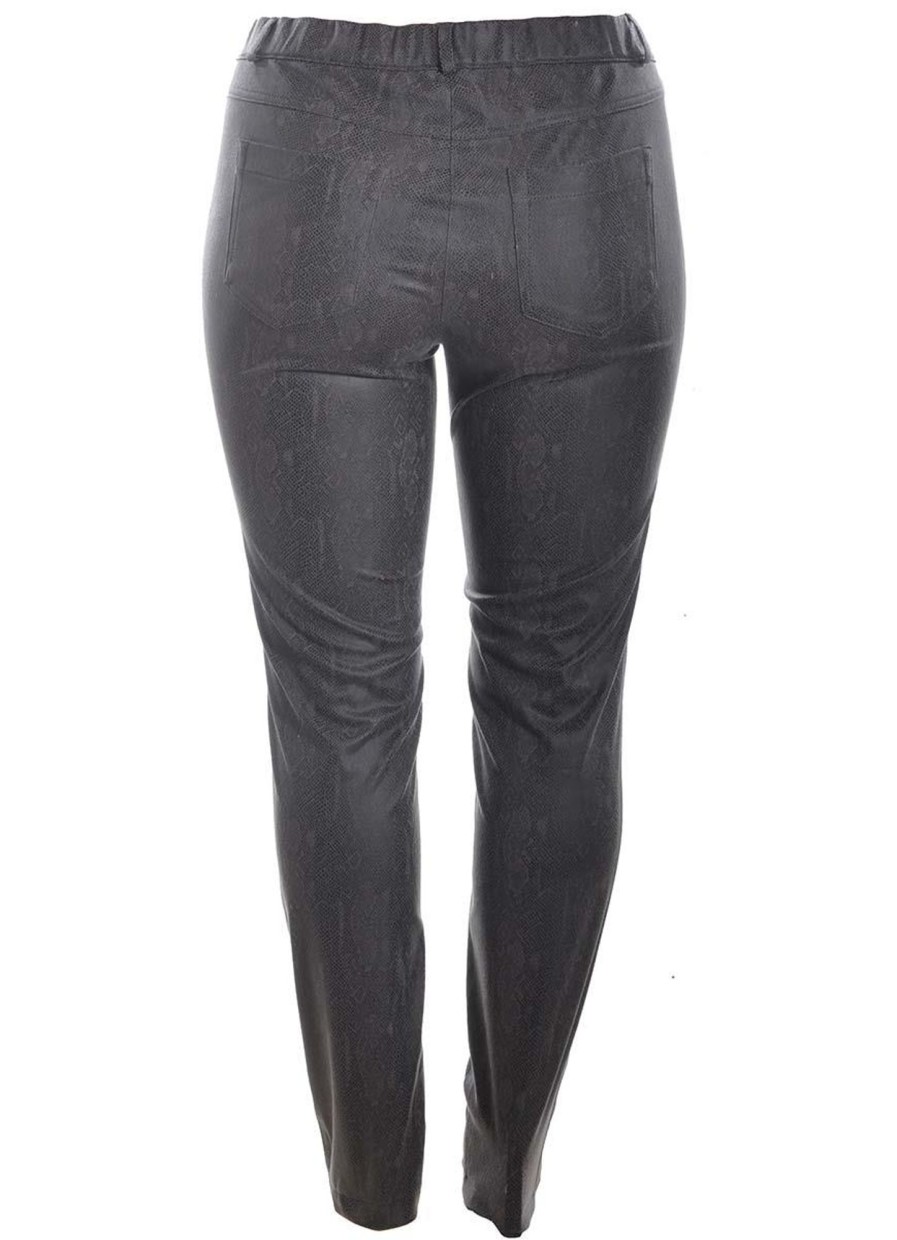 Grote Maten Mode Stark | Stark Broek Janna Zip 135-3314-432 Kl. 93 Grijs/Bruin