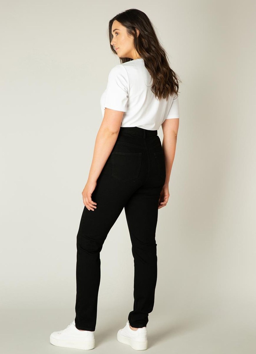 Grote Maten Mode Base Level Curvy | Base Level Curvy Jeans Faya 013 Black