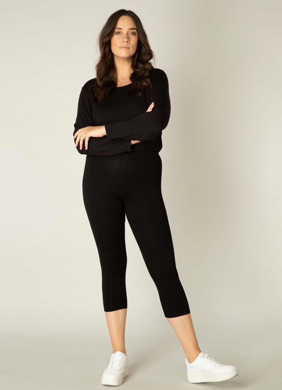 Grote Maten Mode Base Level Curvy | Base Level Curvy Legging Audrey 025 Black