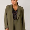 Grote Maten Mode Yesta | Yesta Blazer Vera-Linn A004160- 14002 Army