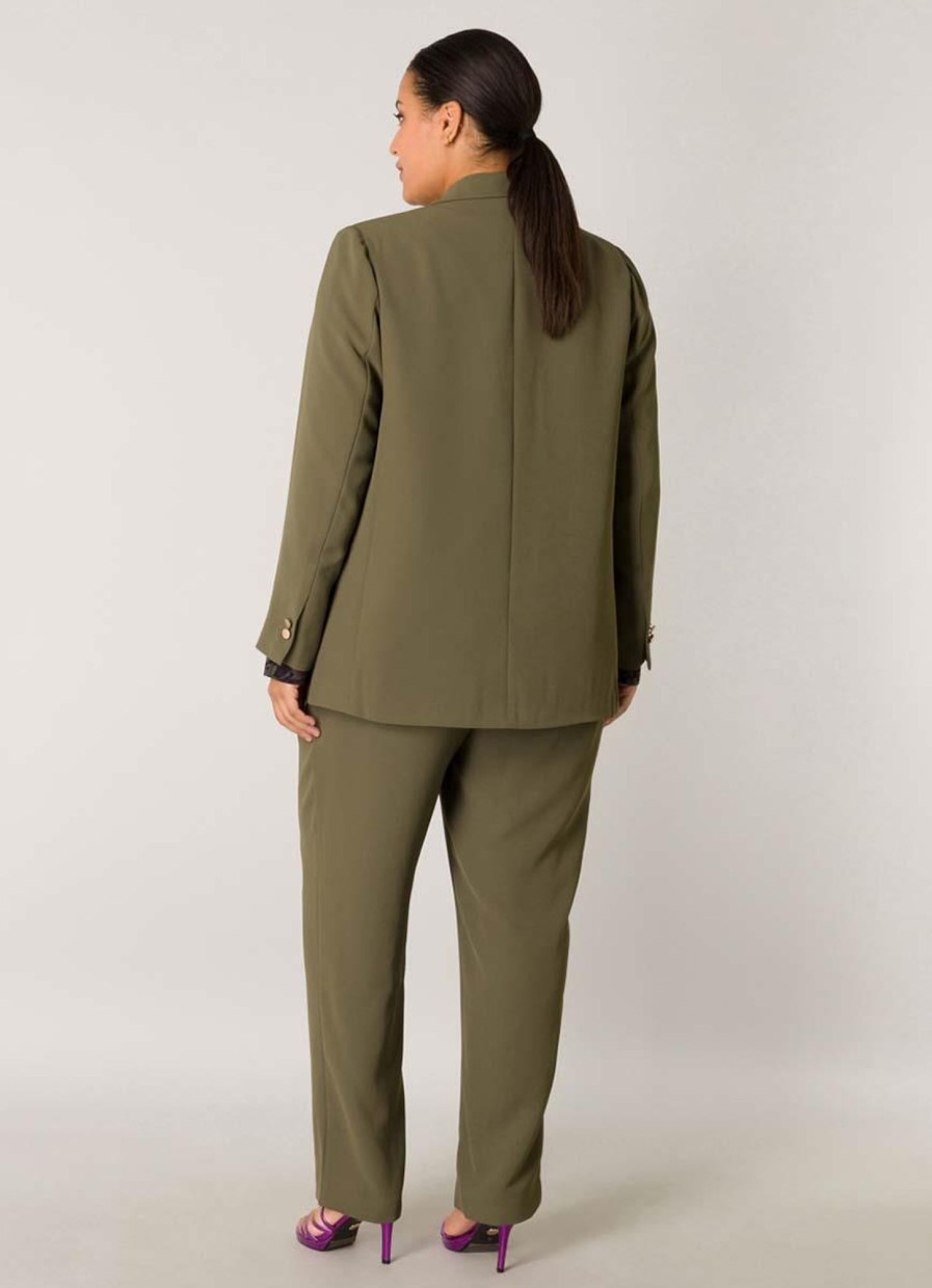 Grote Maten Mode Yesta | Yesta Blazer Vera-Linn A004160- 14002 Army