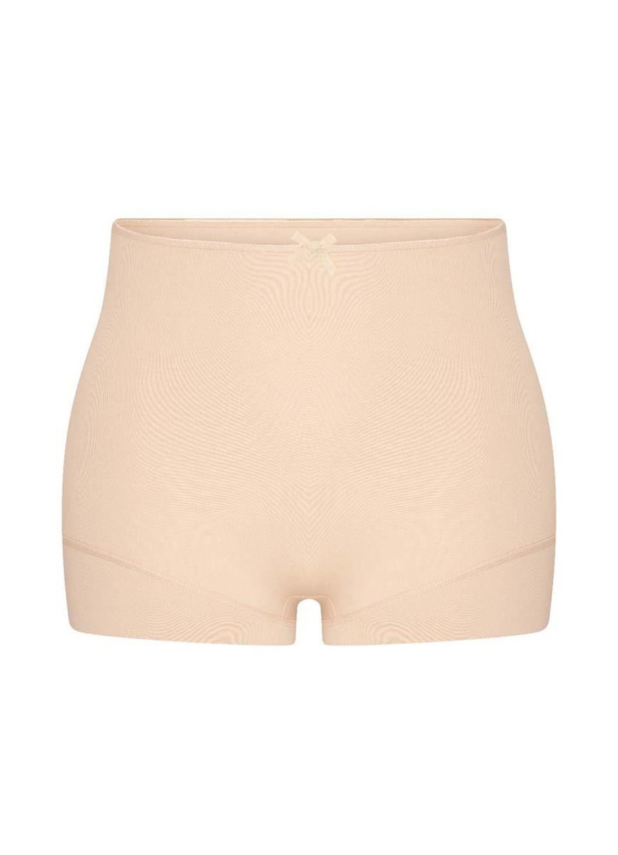 Grote Maten Mode Deze elastische | Rj Bodywear Short High Waist 31-020-302 Nude