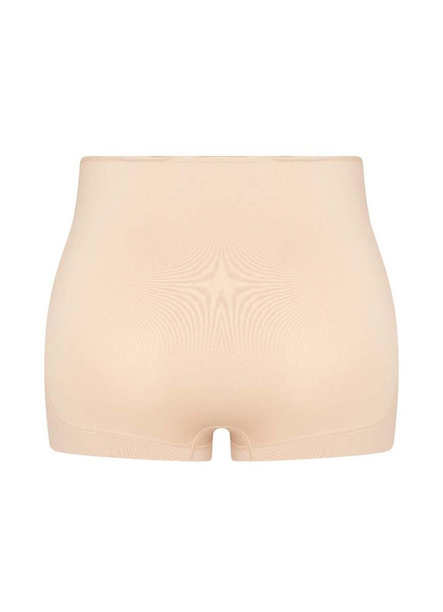 Grote Maten Mode Deze elastische | Rj Bodywear Short High Waist 31-020-302 Nude