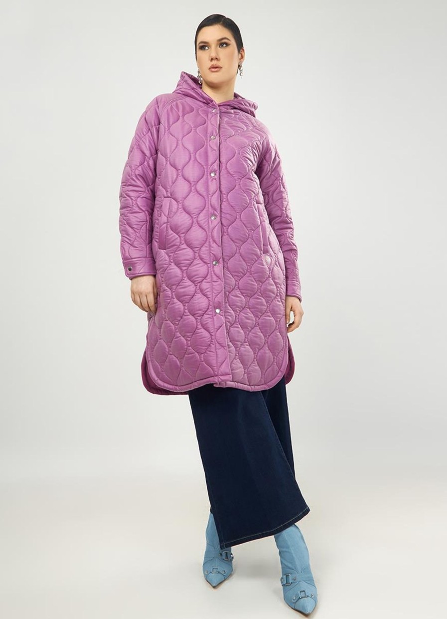 Grote Maten Mode Mat Fashion | Mat Fashion Jacket 8003.4037.N Magenta