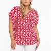 Grote Maten Mode Yoek | Yoek Shirt V-Neck Penelope 2204135 - 260 Penelope