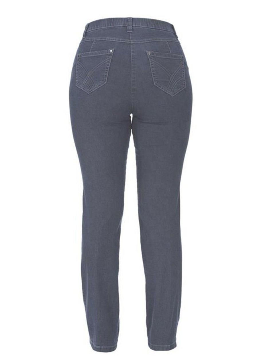 Grote Maten Mode KjBrand | Kjbrand Broek Betty 24618-6244-607 Jeansblauw