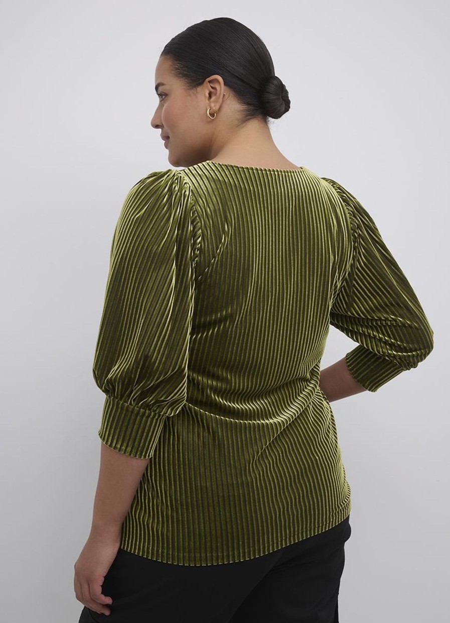 Party Items Kaffe Curve | Kaffe Curve Blouse Cacanna 10581210 - 170636 Green Moss