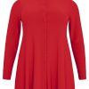 Grote Maten Mode Yoek | Yoek Blouse A-Line Dolce B3724 - 260 Red