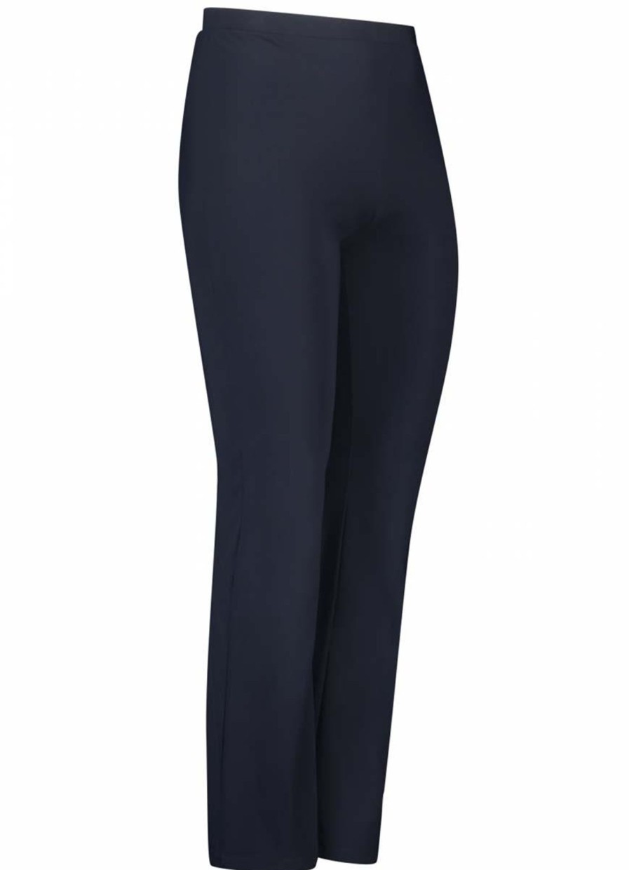 Grote Maten Mode PlusBasics | Plusbasics Pants Flair Travel 10201034 -243 Navy