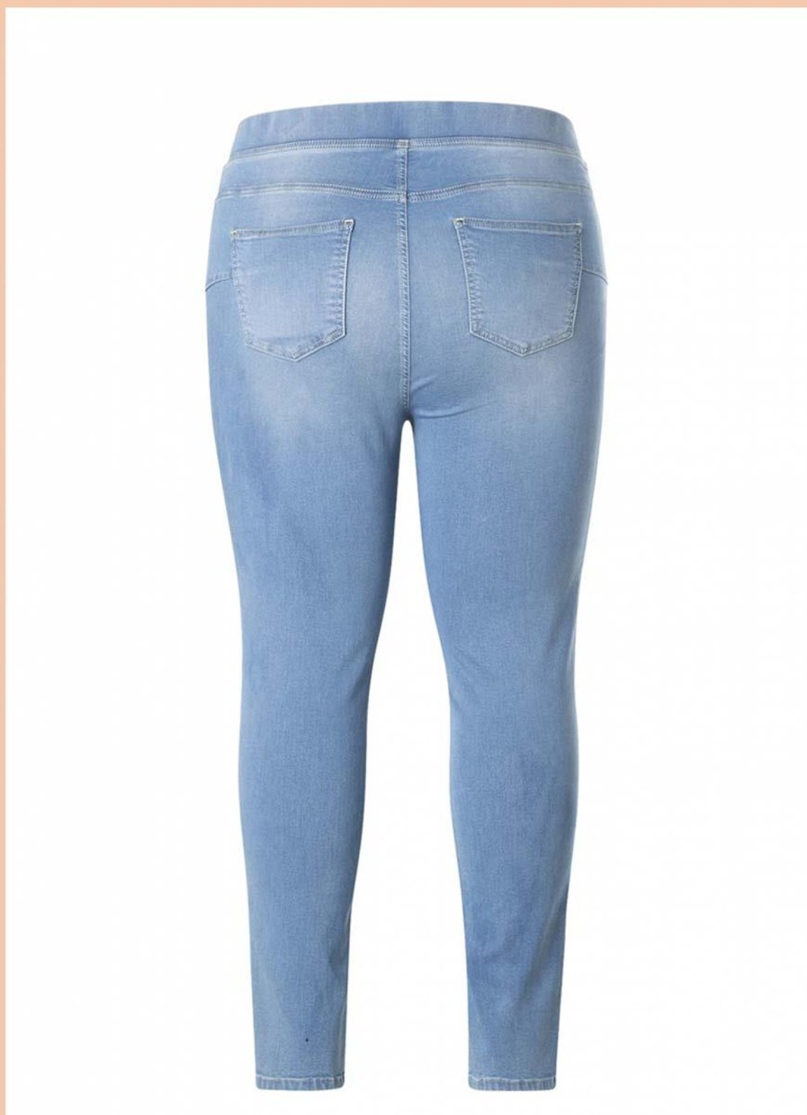 Grote Maten Mode Base Level Curvy | Base Level Curvy Jegging Tessa 008 Light Blue