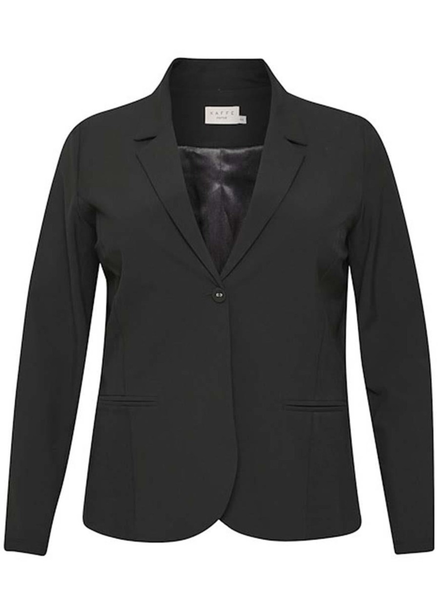 Grote Maten Mode Kaffe Curve | Kaffe Curve Blazer Jia 10580023 Zwart