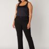 Grote Maten Mode Base Level Curvy | Base Level Curvy Pants Yoella 081 Black