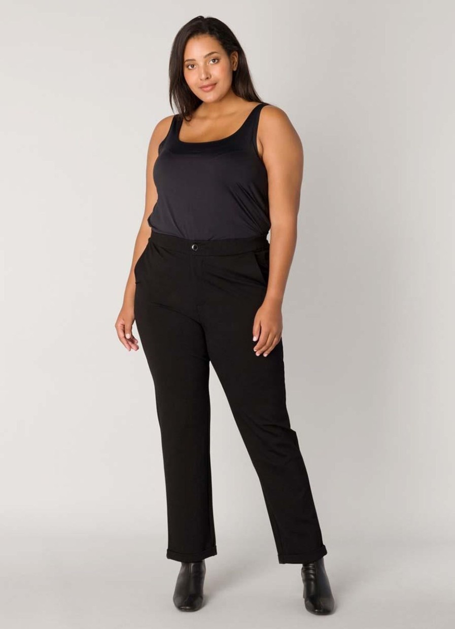 Grote Maten Mode Base Level Curvy | Base Level Curvy Pants Yoella 081 Black