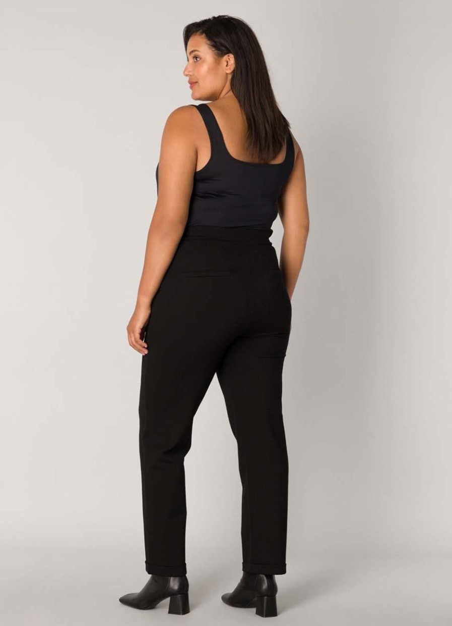 Grote Maten Mode Base Level Curvy | Base Level Curvy Pants Yoella 081 Black