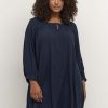 Grote Maten Mode Kaffe Curve | Kaffe Curve Tuniek Ami 3/4 Mouw 10580003-152737 Midnight Marine