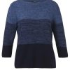 Grote Maten Mode Via Appia Due | Via Appia Due Trui 643441 - 843 Navyblue Skyblue