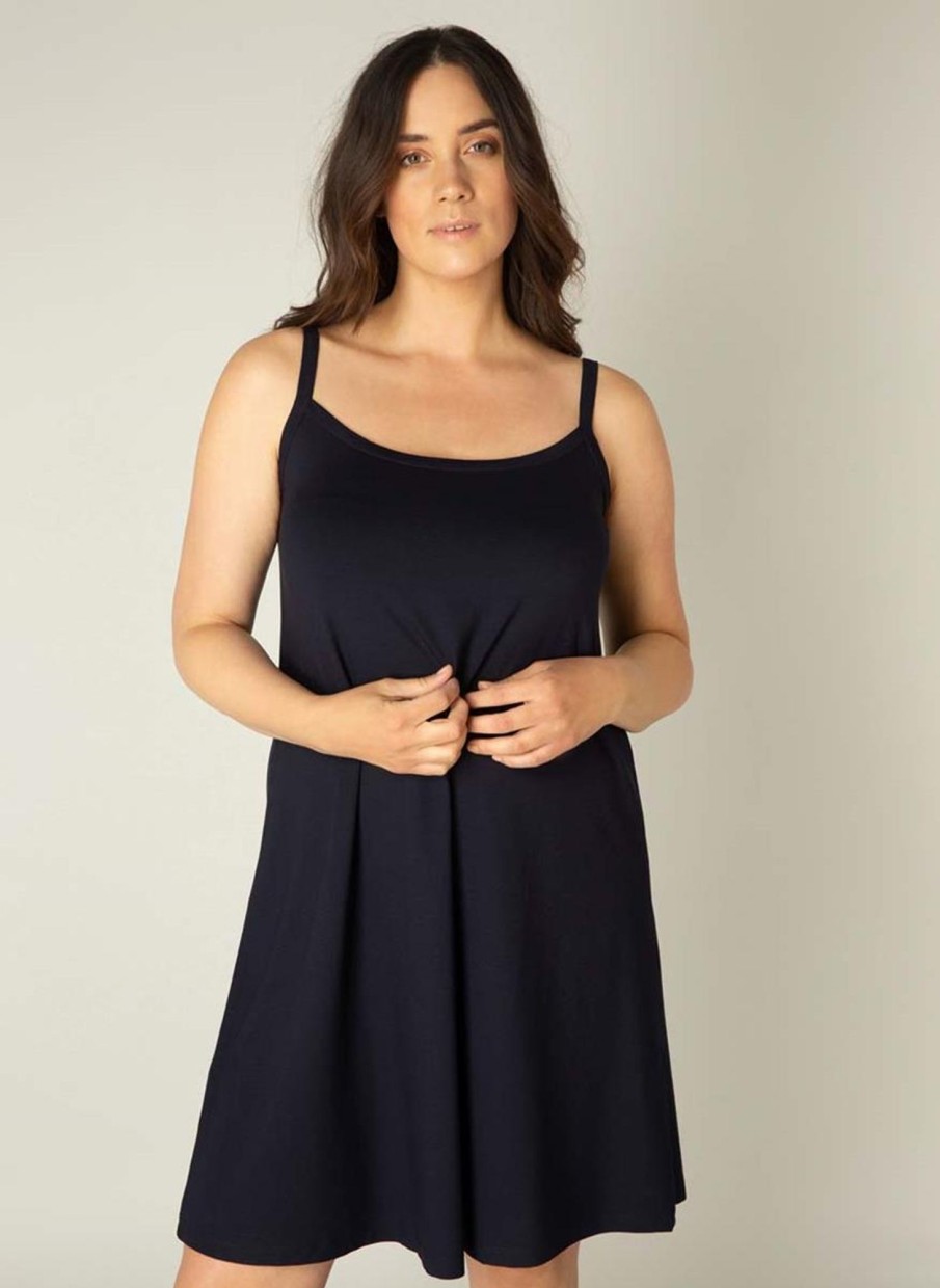 Grote Maten Mode Base Level Curvy | Base Level Curvy Jurk Alissa 028 Dark Blue