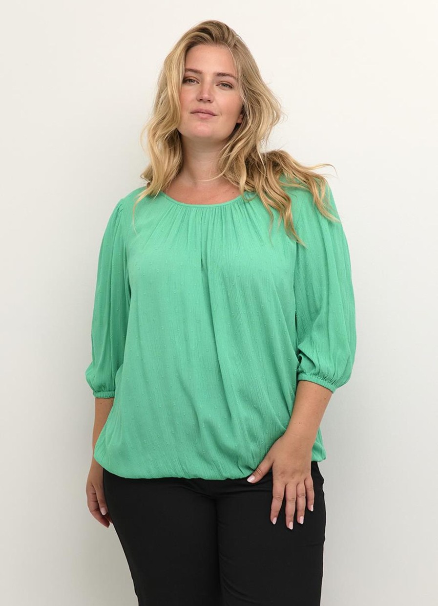 Grote Maten Mode Kaffe Curve | Kaffe Curve Blouse Wilina 10582058 - 165825 Gumdrop Green