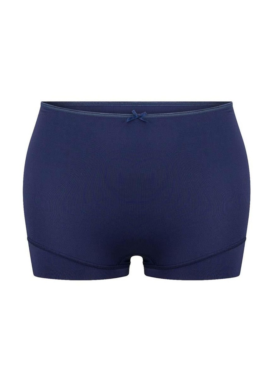 Grote Maten Mode Deze elastische | Rj Bodywear Short High Waist 31-020-202 Donker Blauw