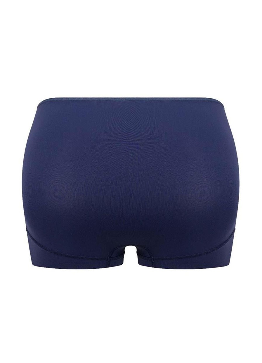 Grote Maten Mode Deze elastische | Rj Bodywear Short High Waist 31-020-202 Donker Blauw