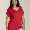 Grote Maten Mode Sandgaard | Sandgaard Basic Shirt Amsterdam Sg103 Rood