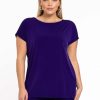 Grote Maten Mode Yoek | Yoek Shirt Mouwloos Dolce B4017 - 270 Purple