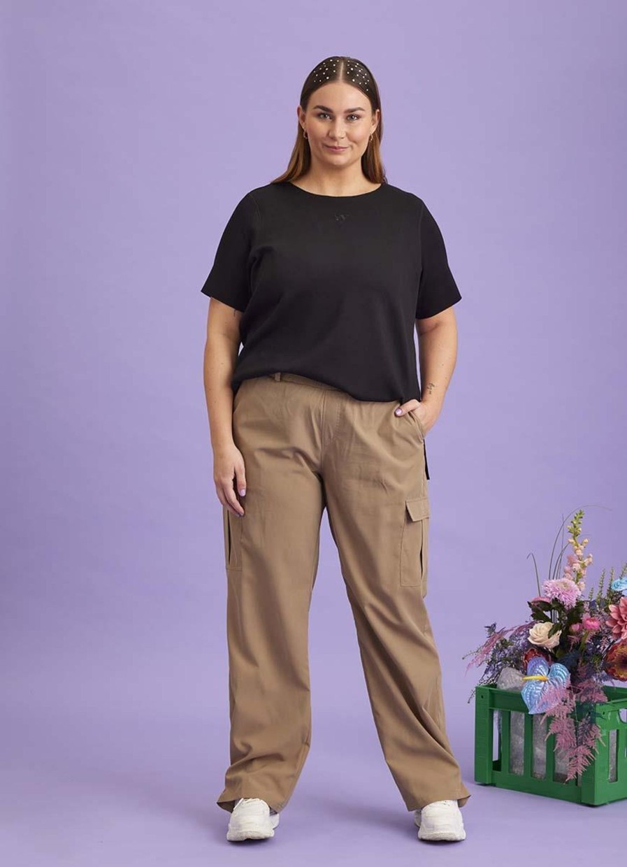 Grote Maten Mode Anyday | Anyday Pants Thursday 8502002 - 0407 Zand