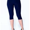 Grote Maten Mode Yoek | Yoek 7/8 Capri Legging Dolce B5594 Marine