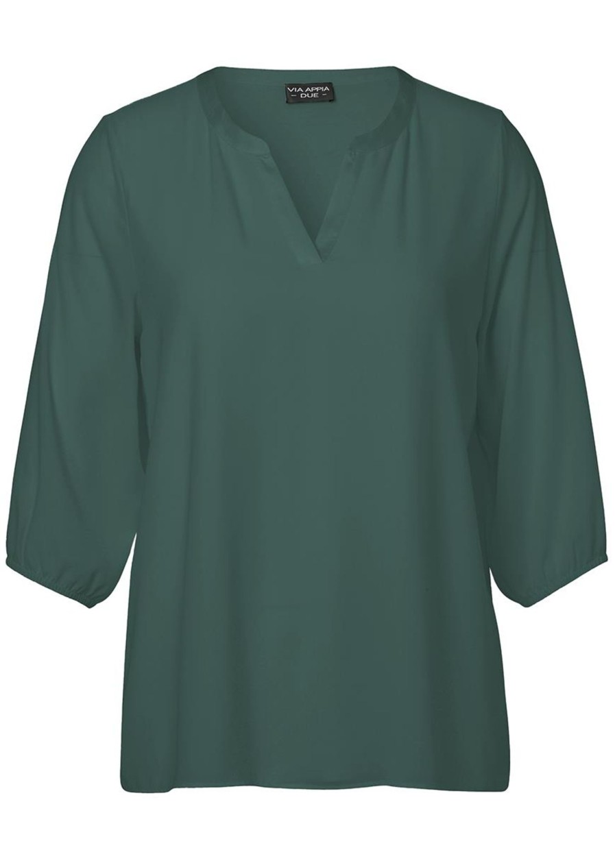 Grote Maten Mode Via Appia Due | Via Appia Due Shirt 643030 - 580 Teal Green