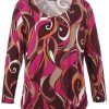 Grote Maten Mode Via Appia Due | Via Appia Due Shirt 653021 - 613 Pink, Orange, Wine Red, Camel, Ecru