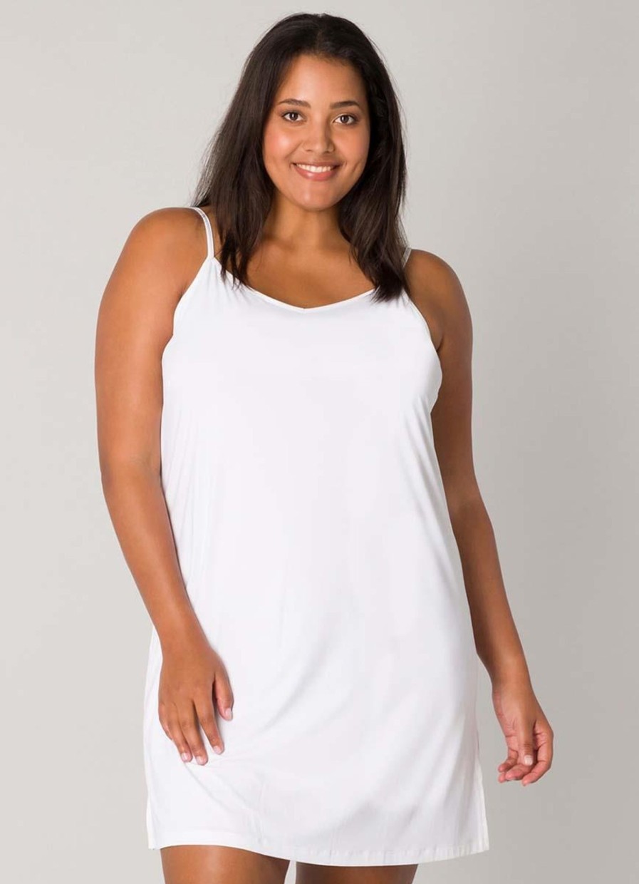 Grote Maten Mode Base Level Curvy | Base Level Onderjurk Yanira 048 White