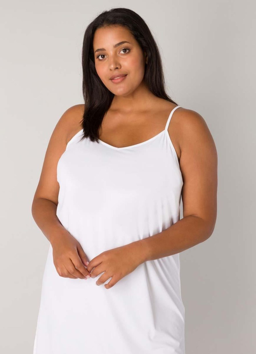 Grote Maten Mode Base Level Curvy | Base Level Onderjurk Yanira 048 White