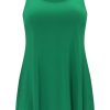 Grote Maten Mode Yoek | Yoek Singlet Flare Dolce B4082-240 Green