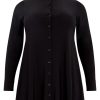 Grote Maten Mode Yoek | Yoek Blouse A-Line Dolce B3724 - 210 Black