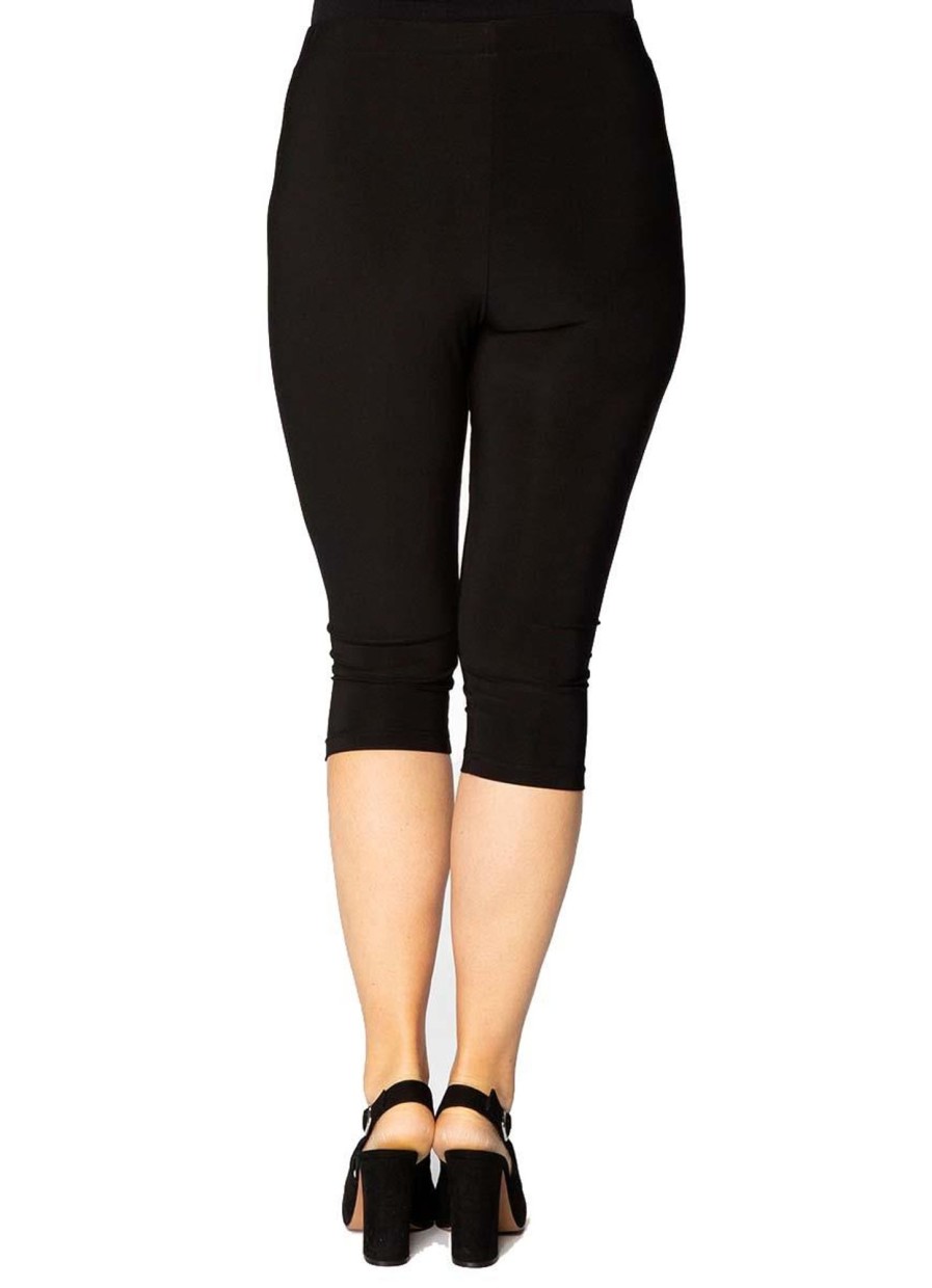 Grote Maten Mode Yoek | Yoek 7/8 Legging Dolce B5594-210 Zwart