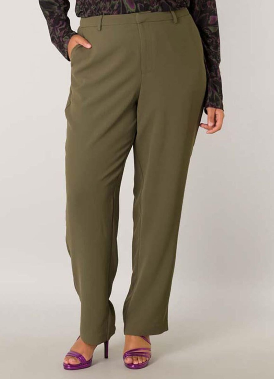 Grote Maten Mode Yesta | Yesta Broek Verona A004161- 14002 Army