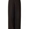 Grote Maten Mode Base Level Curvy | Base Level Curvy Linnen Broek Yula 085 Black