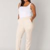 Grote Maten Mode Base Level Curvy | Base Level Curvy Pants Yoella 081 Light Beige