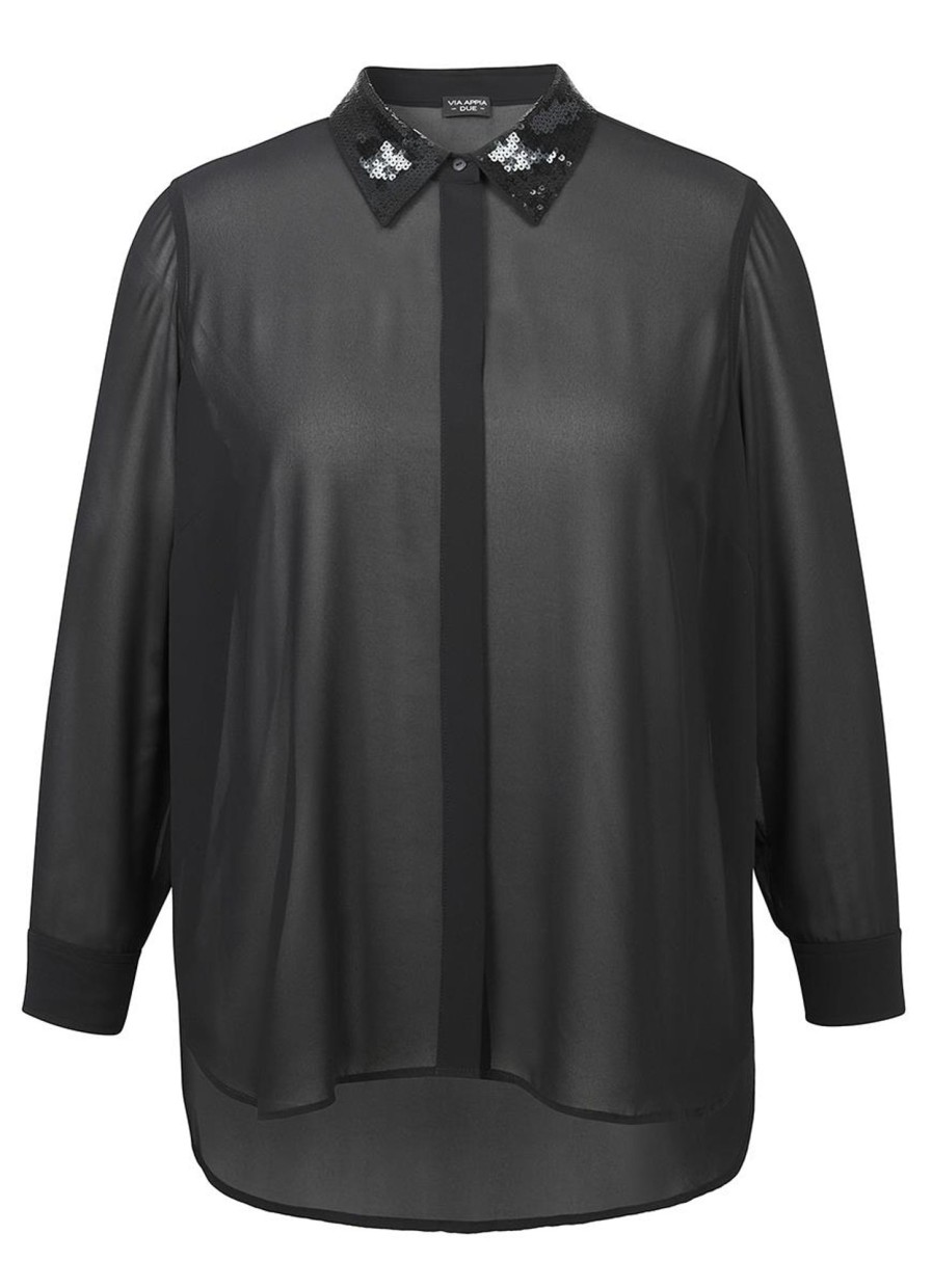 Party Items Via Appia Due | Via Appia Due Blouse 663751 - 100 Zwart