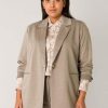 Grote Maten Mode Yesta | Yesta Blazer Wijdan A004200 - 14069 Light Khaki Melange