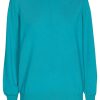 Grote Maten Mode Xandres | Xandres Trui Himas 28921-01 - 2660 Dark Aqua