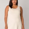 Grote Maten Mode Base Level Curvy | Base Level Curvy Top Abbigail 002 Light Beige